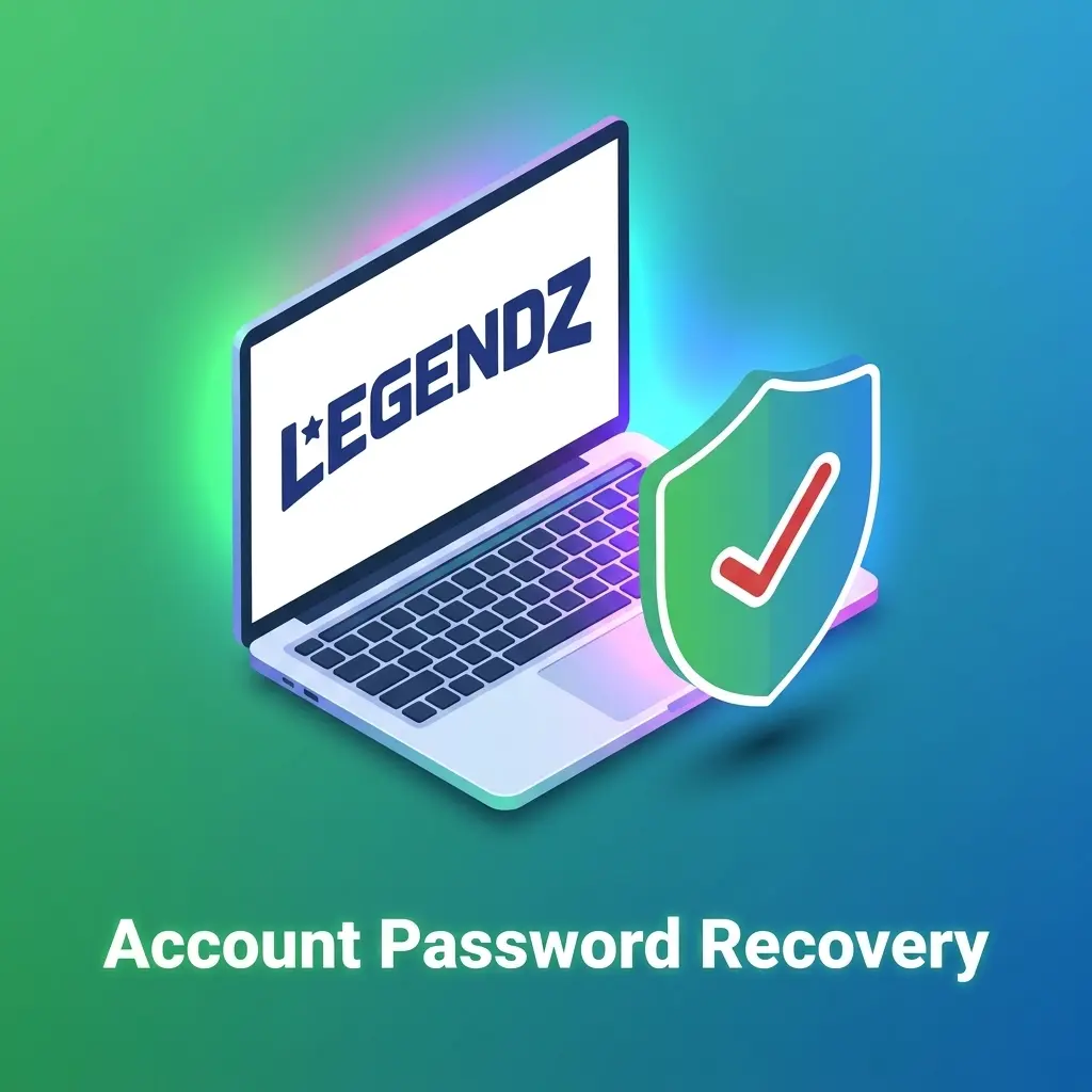 Legendz Casino account password recovery steps showing forgot password link and email reset process