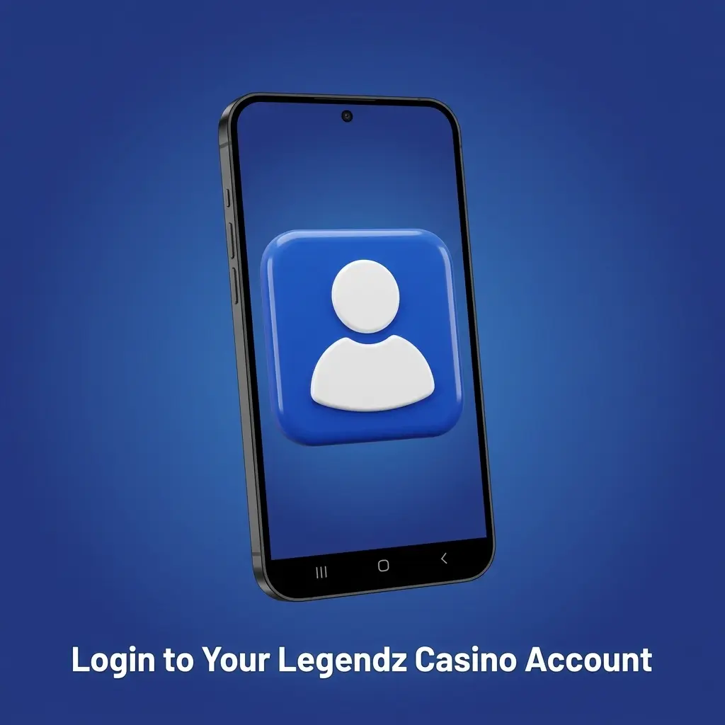 Legendz Casino login screen showing sign-in fields for email and password on desktop and mobile app